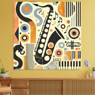 Arte minimalista de la era del jazz de mediados de