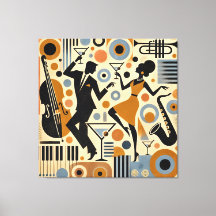 Arte minimalista de la era del jazz de mediados de