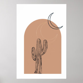 Arte minimalista de la línea de Boho Poster del de