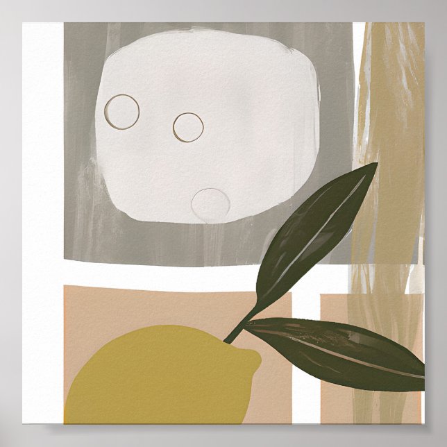 Arte minimalista de limón abstracto (Frente)