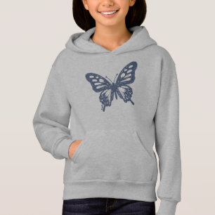 Arte minimalista de mariposa azul por Papil