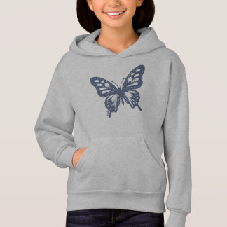 Arte minimalista de mariposa azul por Papil