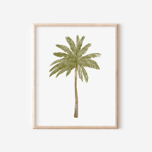 Arte minimalista de palmeras tropicales en acuarel