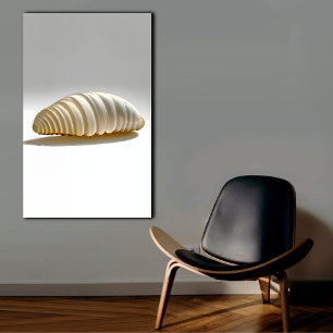 Arte minimalista de pared de conchas doradas
