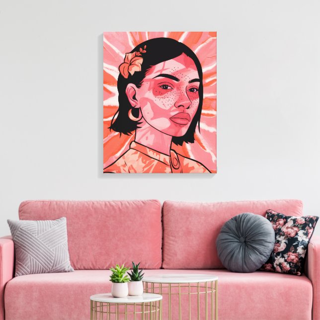 Arte minimalista femenino boho moderno (Insitu (Sala de estar))