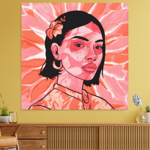 Arte minimalista femenino boho moderno