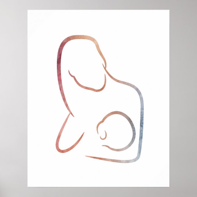 Arte minimalista - Lactancia materna (Frente)