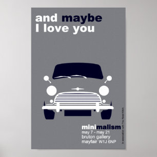 Arte minimalista original clásico Mini Cooper