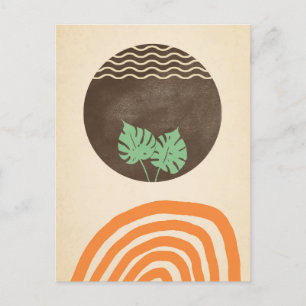 Arte minimalista. Para un mensaje amable. Postal