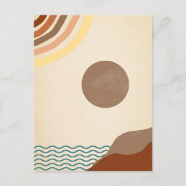 Arte minimalista. Para un mensaje amable. Postal