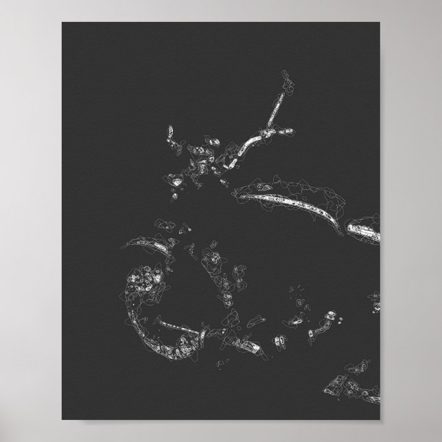 arte mínimo de líneas de moto abstractas (Frente)