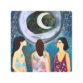 Arte místico | Mujeres mirando a la luna