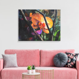 Arte Moderno Abstracto Cubista Orquídea Lienzo Est