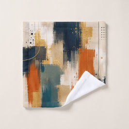 Arte moderno abstracto de lujo dorado y azul marin