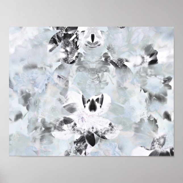 Arte moderno abstracto de lujo en blanco y negro (Frente)