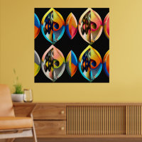 Arte Moderno Abstracto "Fusión Vibrante": 