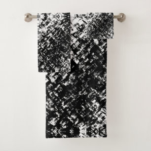 Arte moderno abstracto hipnótico en blanco y negro