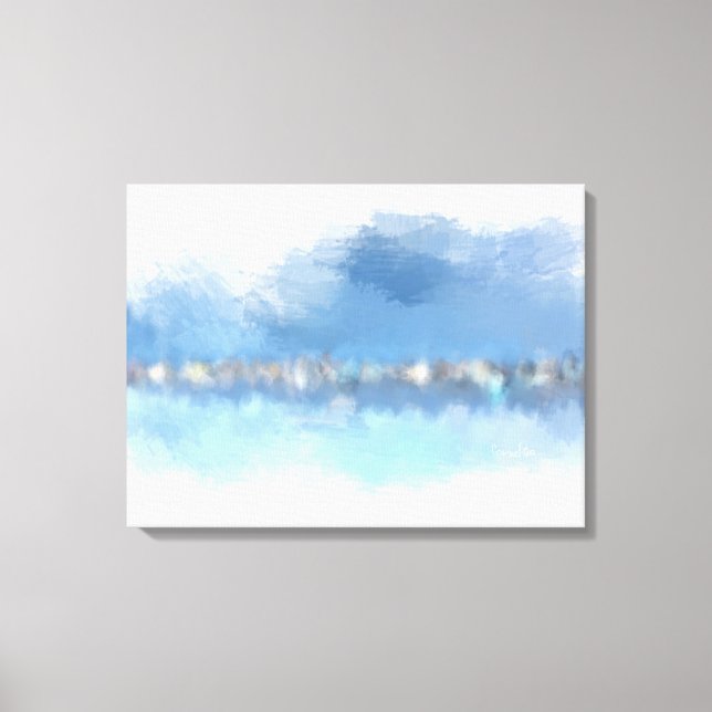 Arte moderno abstracto "Waterfront" de 24" x 18" (Anverso)
