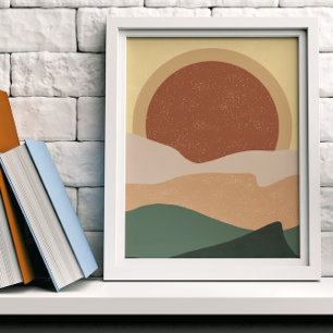 Arte moderno atardecer estética boho