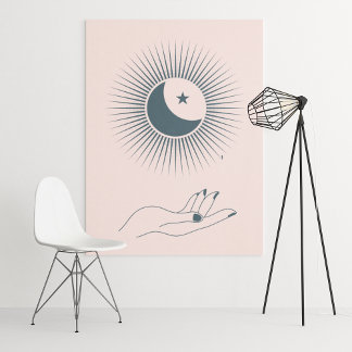 arte moderno boho impresión en papel de cartel de