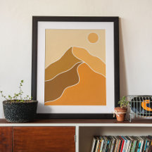 arte moderno boho impresión en papel de cartel de