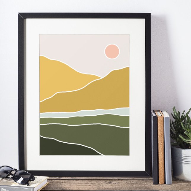 arte moderno boho impresión en papel de cartel de  (boho modern wall art Print)