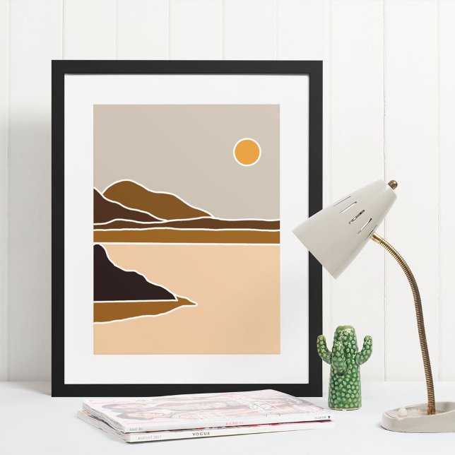 arte moderno boho impresión en pared (boho modern wall art Print)