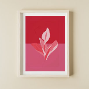 Arte moderno Calla Lily Red Pink