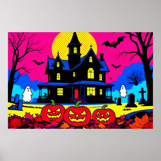 Arte moderno de Halloween de cementerio Pop (Frente)