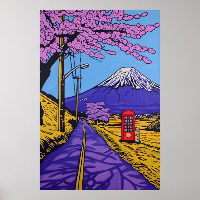 Arte moderno de la impresión de flor de cerezo del (Frente)