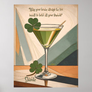 Arte moderno de mediados de siglo Shamrock Martini