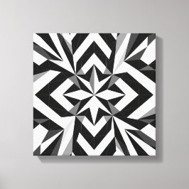 Arte moderno de pared geométrica en blanco y negro