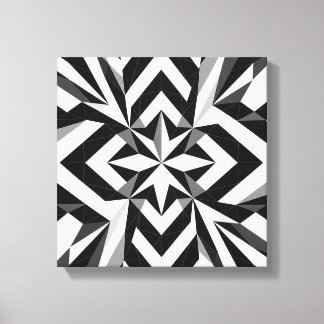 Arte moderno de pared geométrica en blanco y negro