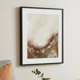 Arte moderno de pincelada abstracta tono tierra
