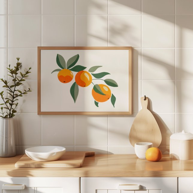 Arte Moderno de Rama de Naranja Pintada a Mano con (Subido por el creador)