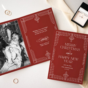 Arte moderno deco de Navidad Foto   Elegante Rojo