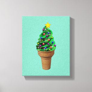Arte moderno del helado del árbol de navidad