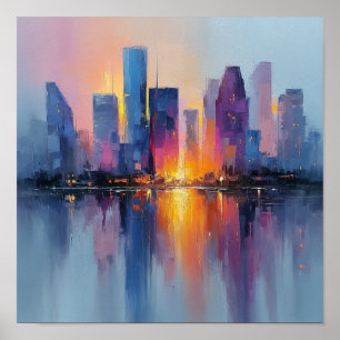 Arte moderno en la pared de la ciudad de Houston