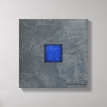 Arte moderno en lienzo gris pizarra — Azul cobalto
