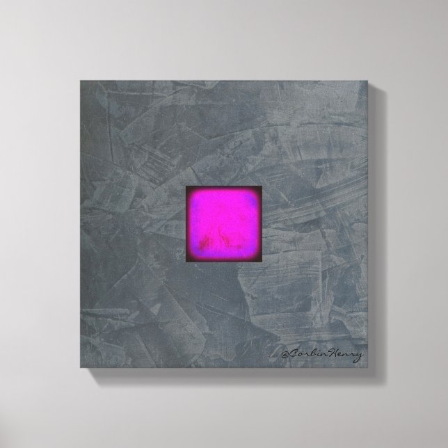 Arte moderno en lienzo gris pizarra — Lavanda Fuch (Anverso)