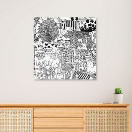Arte moderno en negro y blanco de animales salvaje