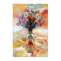 Arte Moderno en Pared Floral.