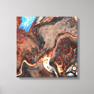 Arte moderno marrón, azul y Naranja