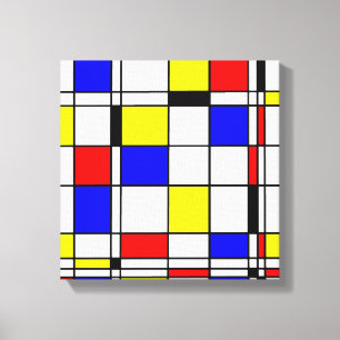 Arte moderno minimalista colorido de Mondrian de