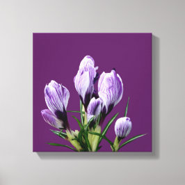 Arte moderno minimalista de crocus floral morado