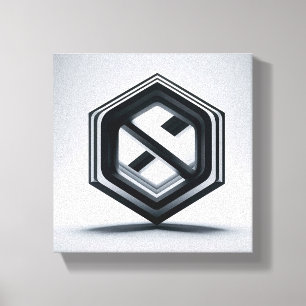 Arte moderno minimalista de hexágono 3D - Geométri