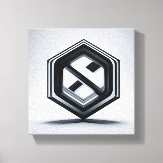 Arte moderno minimalista de hexágono 3D - Geométri
