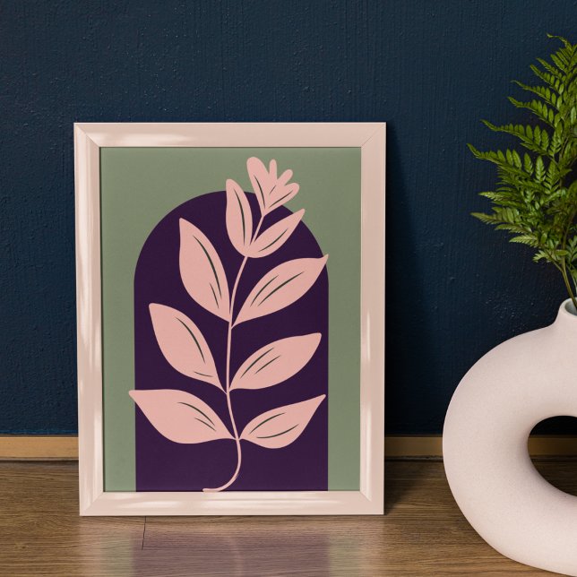 Arte moderno minimalista de hojas botánicas Arco B (Subido por el creador)