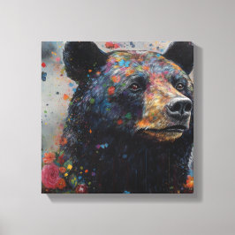 Arte moderno y colorido del oso negro
