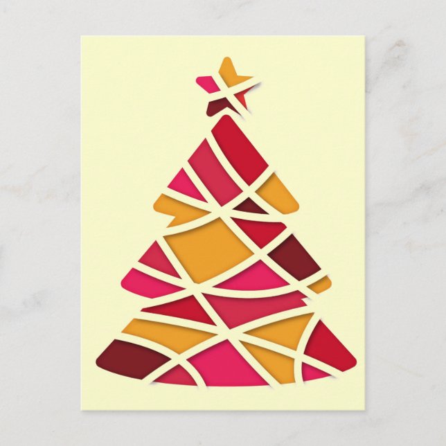 Arte moderno y elegante árbol de Navidad (Anverso)